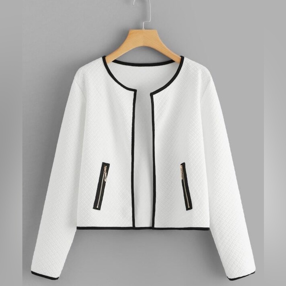 1XL White SHEIN soft jacket
